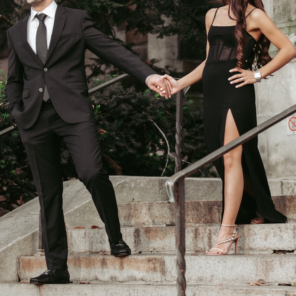 Lock black evening gown